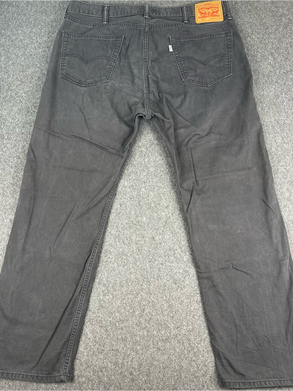 Levi's 505 Men's 40x32 Regular Fit Jeans Gray Denim Pants Straight Leg